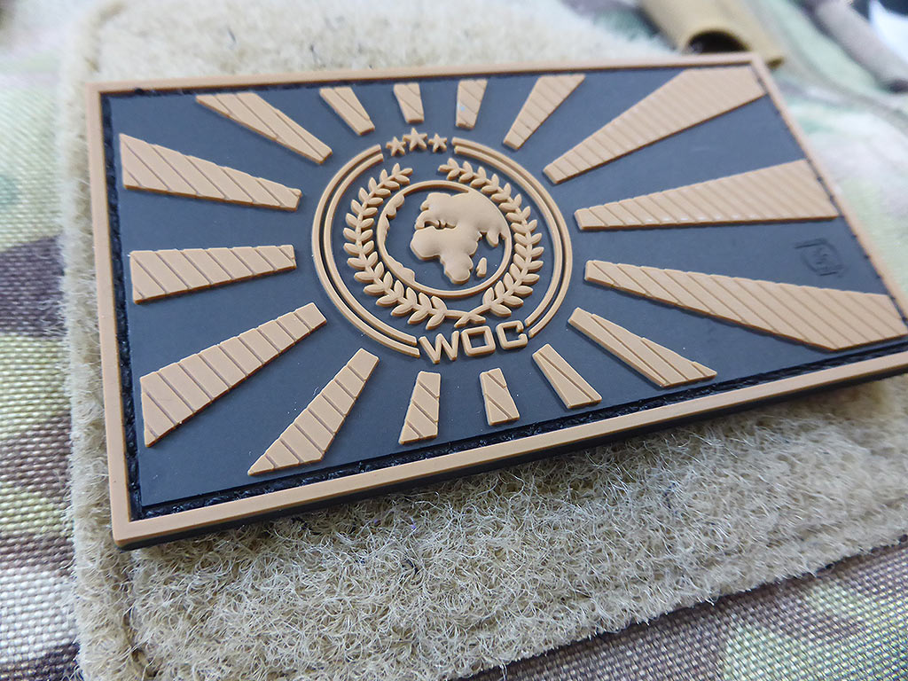 World Of Conflict Rising Sun Patch, coyote / 3D Rubber Patch