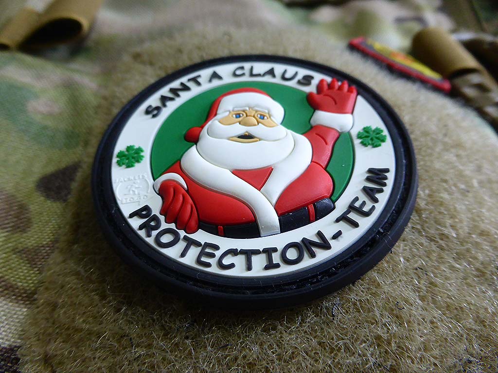 Santa Claus Protection Team Patch, fullcolor / 3D Rubber Patch