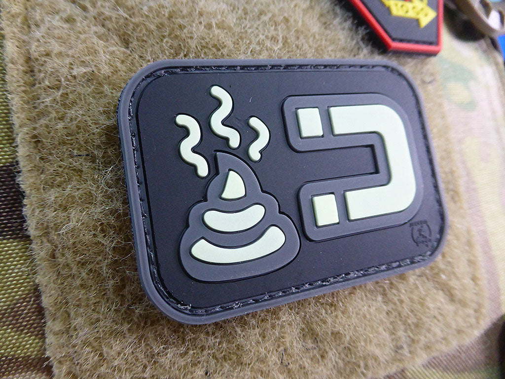 ShitMagnet Patch, glow in the dark / 3D Rubber patch