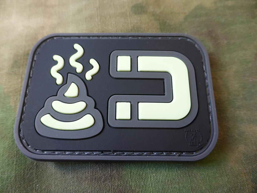 ShitMagnet Patch, glow in the dark / 3D Rubber patch