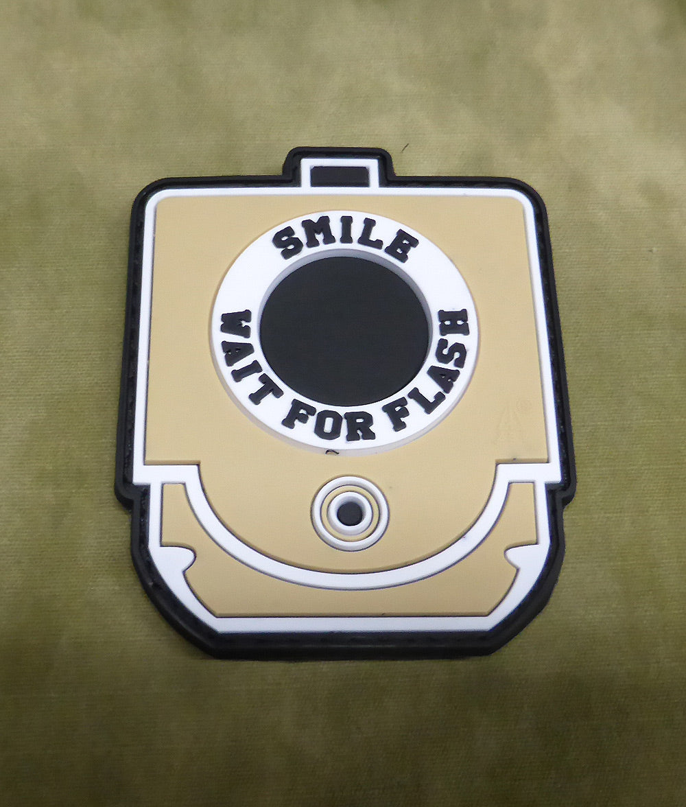 Smile and Wait for Flash Patch, Desert / 3D Rubber Patch