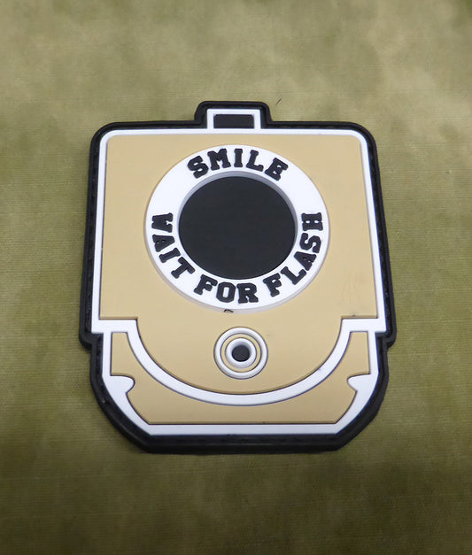 Smile and Wait for Flash Patch, desert / 3D Rubber patch