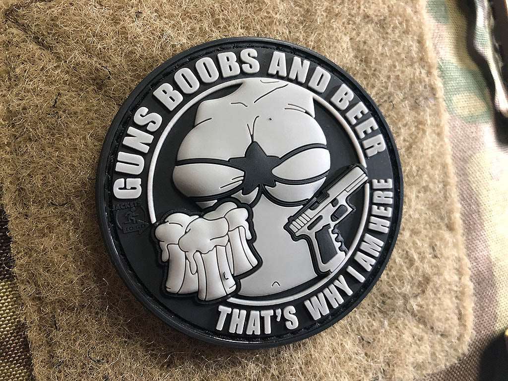 Guns Boobs and Beer Patch, swat /  3D Rubber Patch