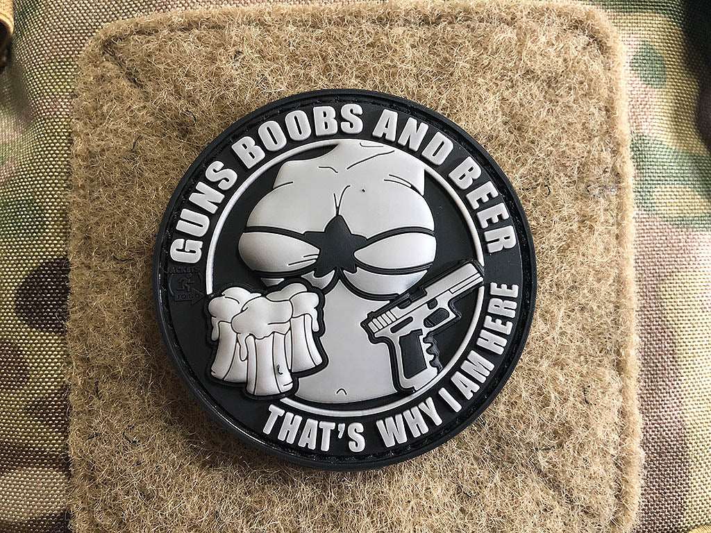 Guns Boobs and Beer Patch, swat /  3D Rubber Patch