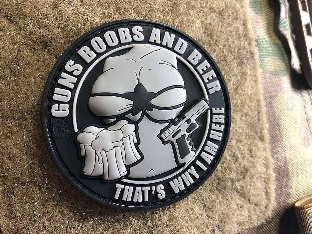 Guns Boobs and Beer Patch, swat /  3D Rubber Patch