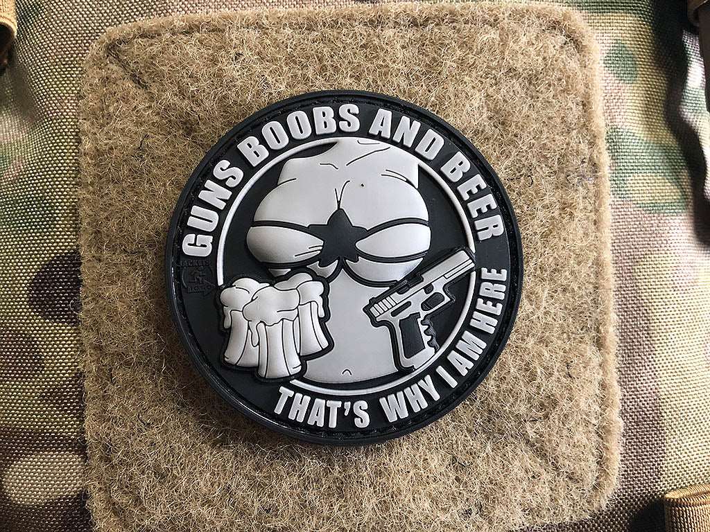 Guns Boobs and Beer Patch, swat /  3D Rubber Patch