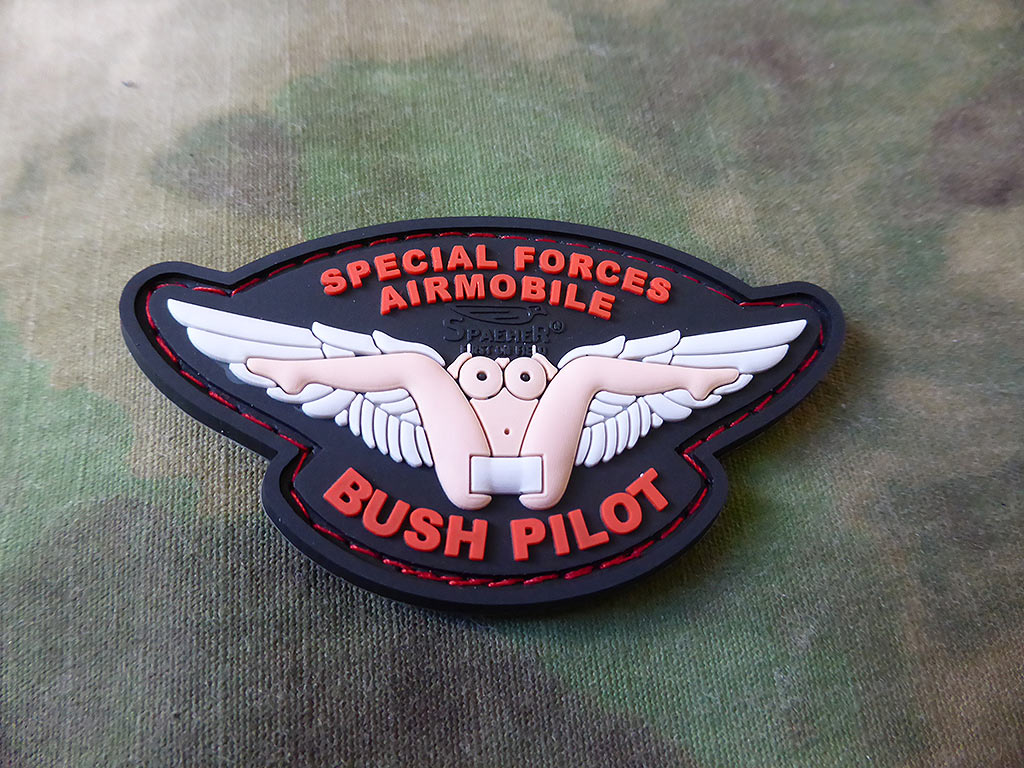 Bush Pilot Wing Patch, fullcolor / 3D Rubber Patch