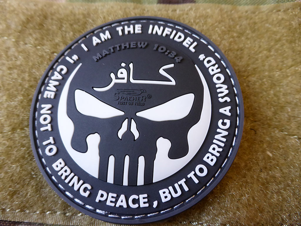 LE Patch INFIDEL PUNISHER, swat / Patch en caoutchouc 3D