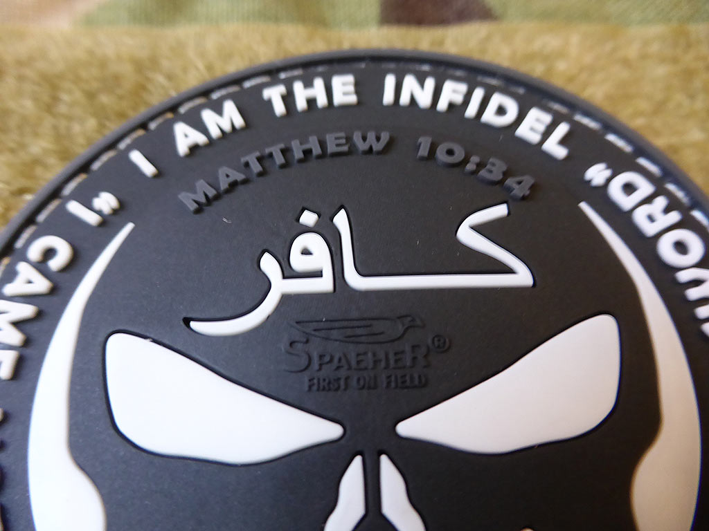 LE Patch INFIDEL PUNISHER, swat / Patch en caoutchouc 3D