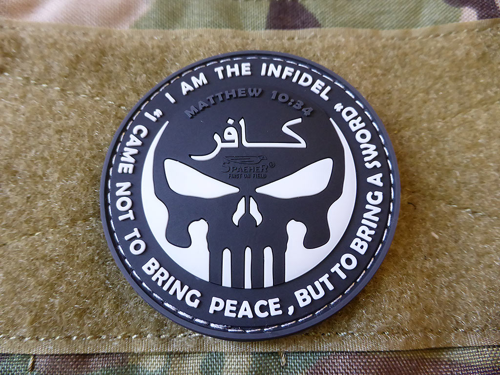 LE Patch INFIDEL PUNISHER, swat / Patch en caoutchouc 3D