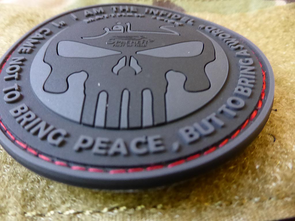 LE Patch INFIDEL PUNISHER, blackops / Patch en caoutchouc 3D