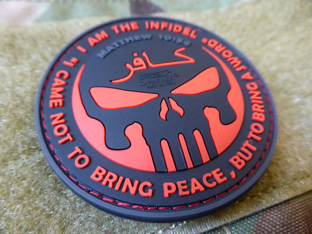 THE INFIDEL PUNISHER Patch, blackmedic / 3D Rubber Patch