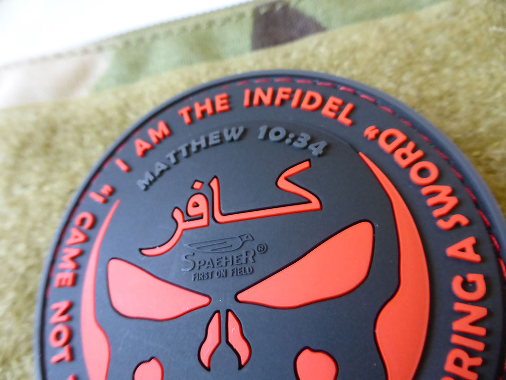 LE Patch INFIDEL PUNISHER, patch en caoutchouc blackmedic / 3D