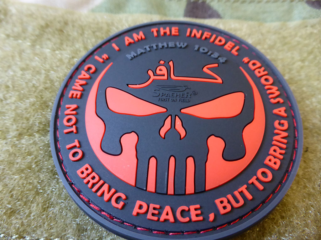 LE Patch INFIDEL PUNISHER, patch en caoutchouc blackmedic / 3D