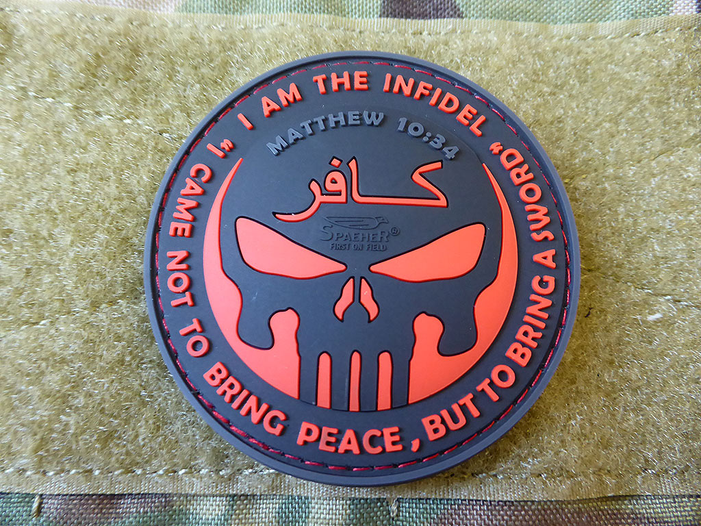 LE Patch INFIDEL PUNISHER, patch en caoutchouc blackmedic / 3D