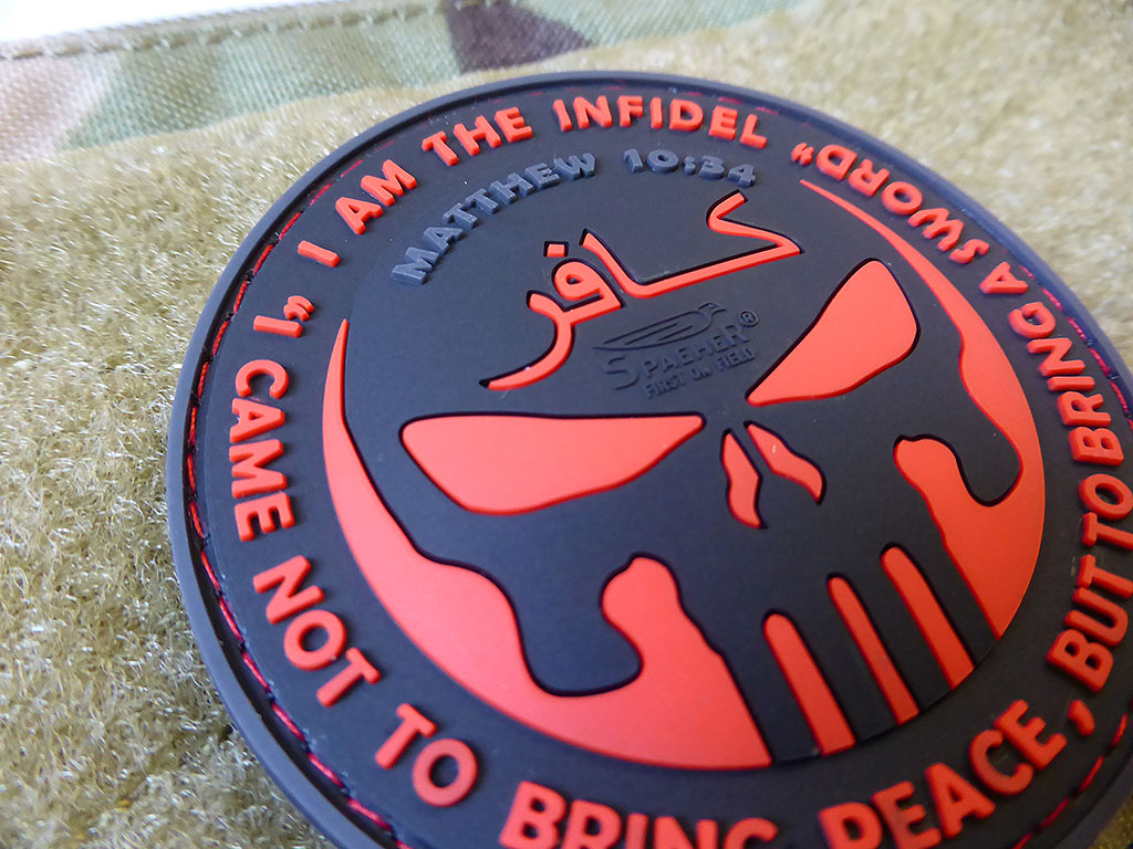 LE Patch INFIDEL PUNISHER, patch en caoutchouc blackmedic / 3D