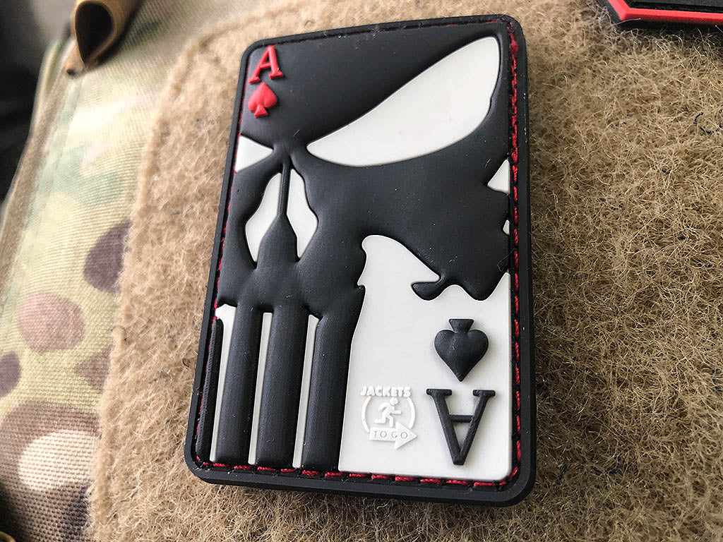 Écusson Punisher Ace Of Spades, Écusson en caoutchouc polychrome / 3D