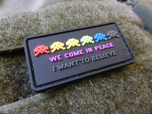 WE COME IN PEACE ALIEN INVASION Patch / 3D Rubber Patch