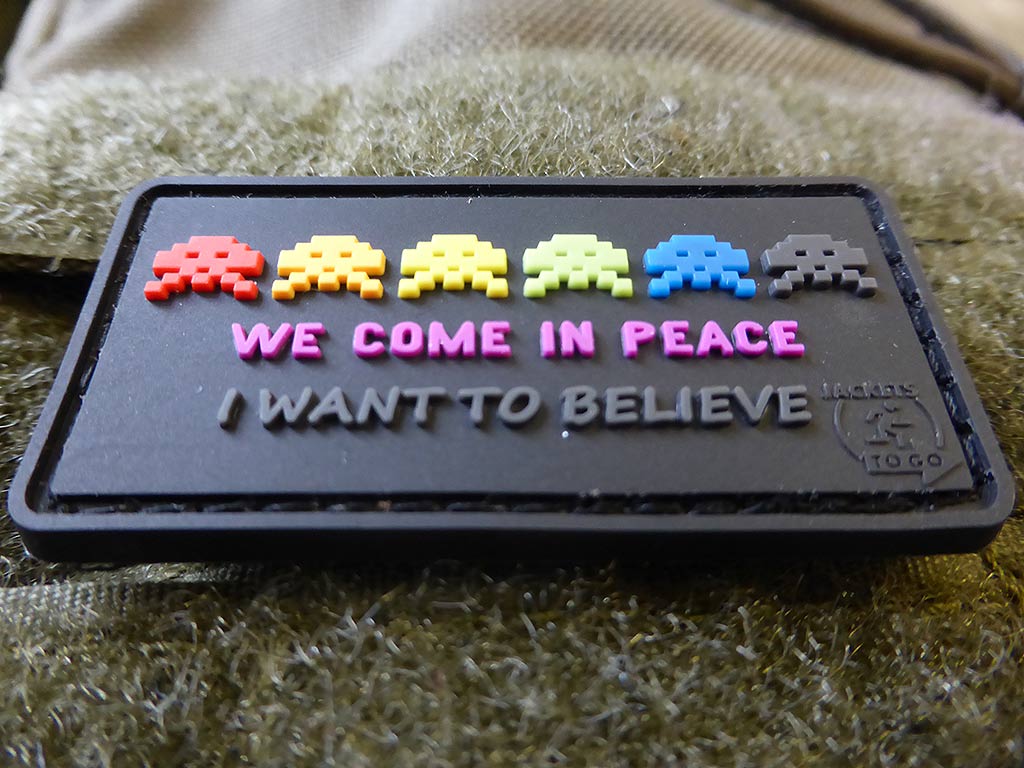 WE COME IN PEACE ALIEN INVASION Patch / 3D Rubber Patch