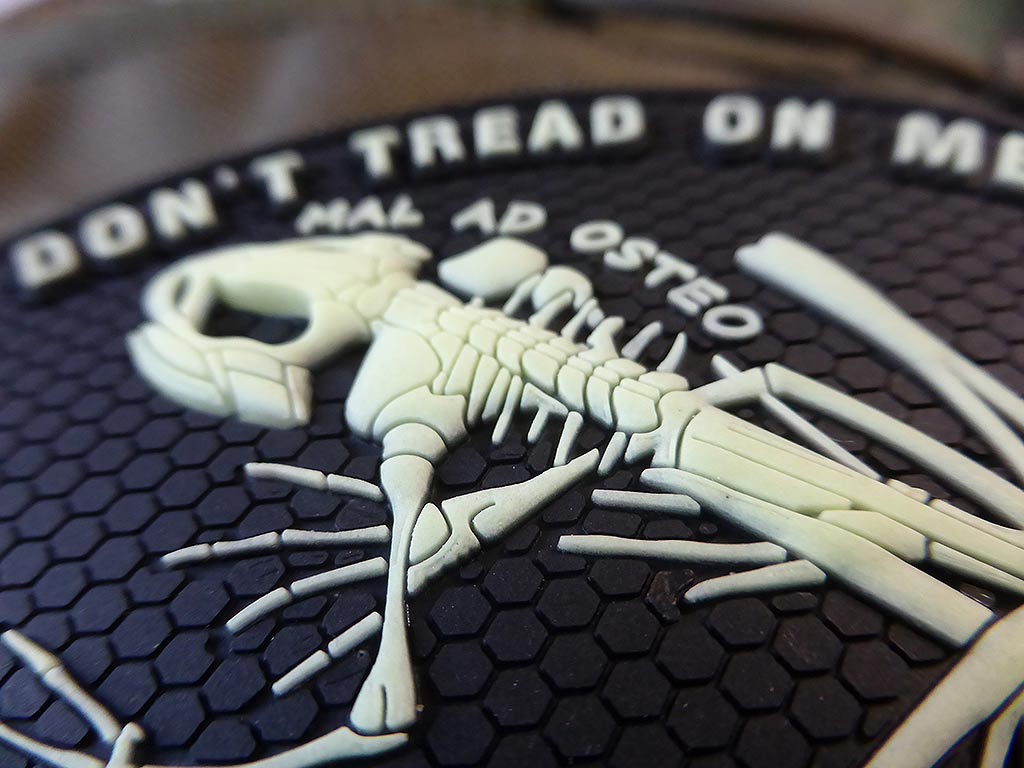 DON´T TREAD ON ME FROG Patch, gid / 3D Rubber Patch