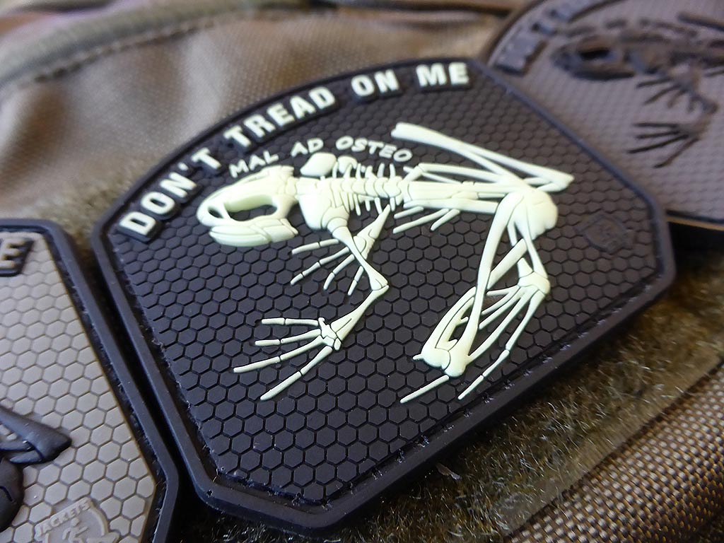 DON´T TREAD ON ME FROG Patch, gid / 3D Rubber Patch