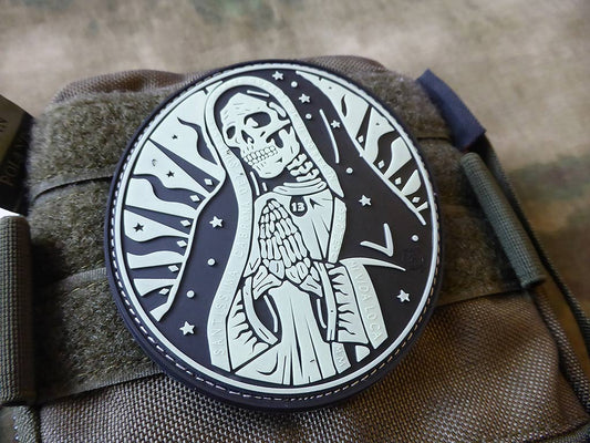 Santa Muerte Patch, gid / 3D Rubber Patch