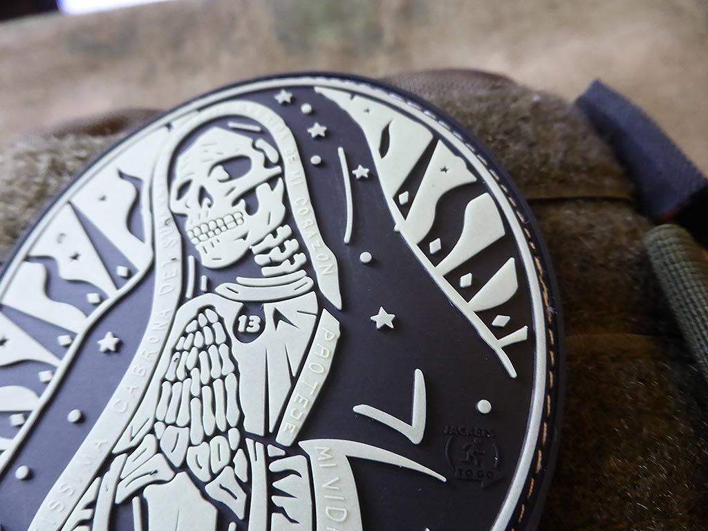 Santa Muerte Patch, gid / 3D Rubber Patch