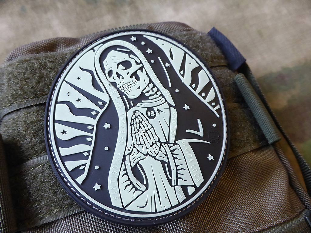 Patch Santa Muerte, gid / Patch en caoutchouc 3D