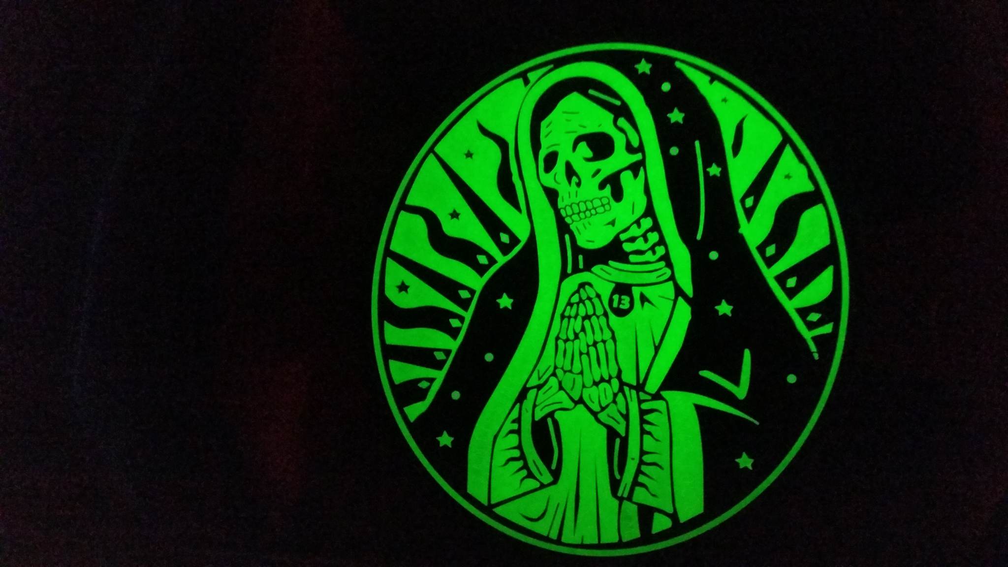 Patch Santa Muerte, gid / Patch en caoutchouc 3D