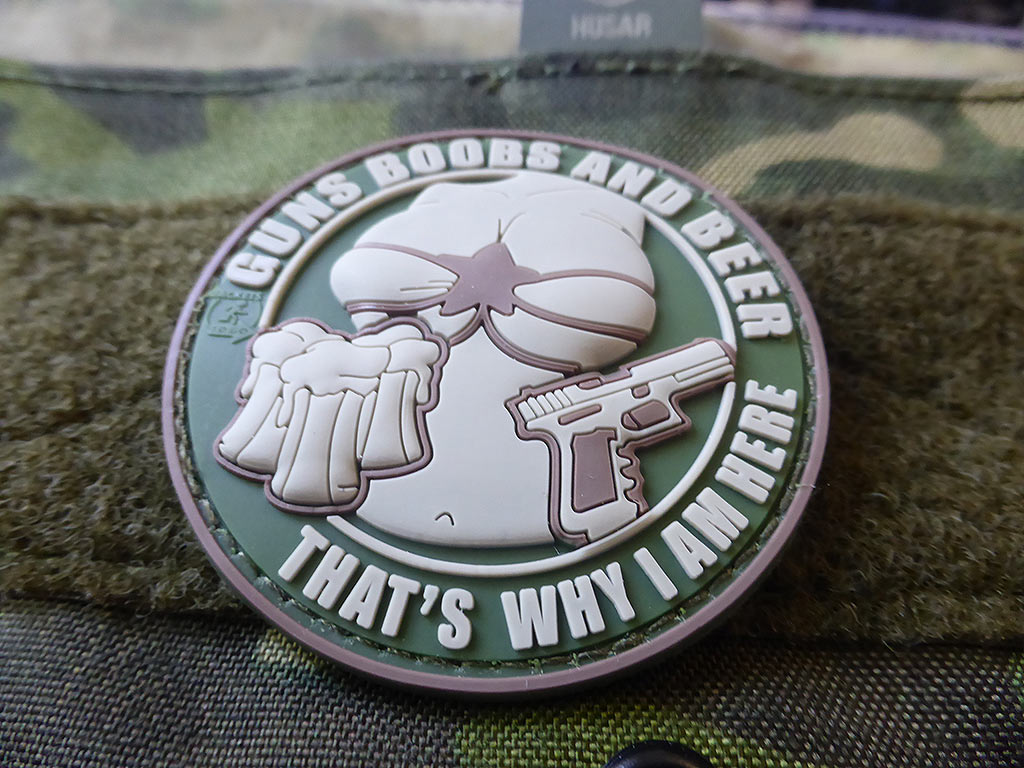 Guns Boobs and Beer Patch, multicam / 3D Rubber Patch