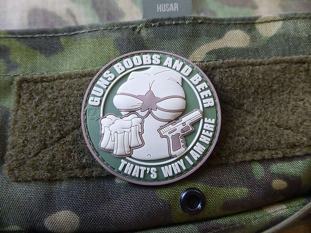 Guns Boobs and Beer Patch, multicam / 3D Rubber Patch