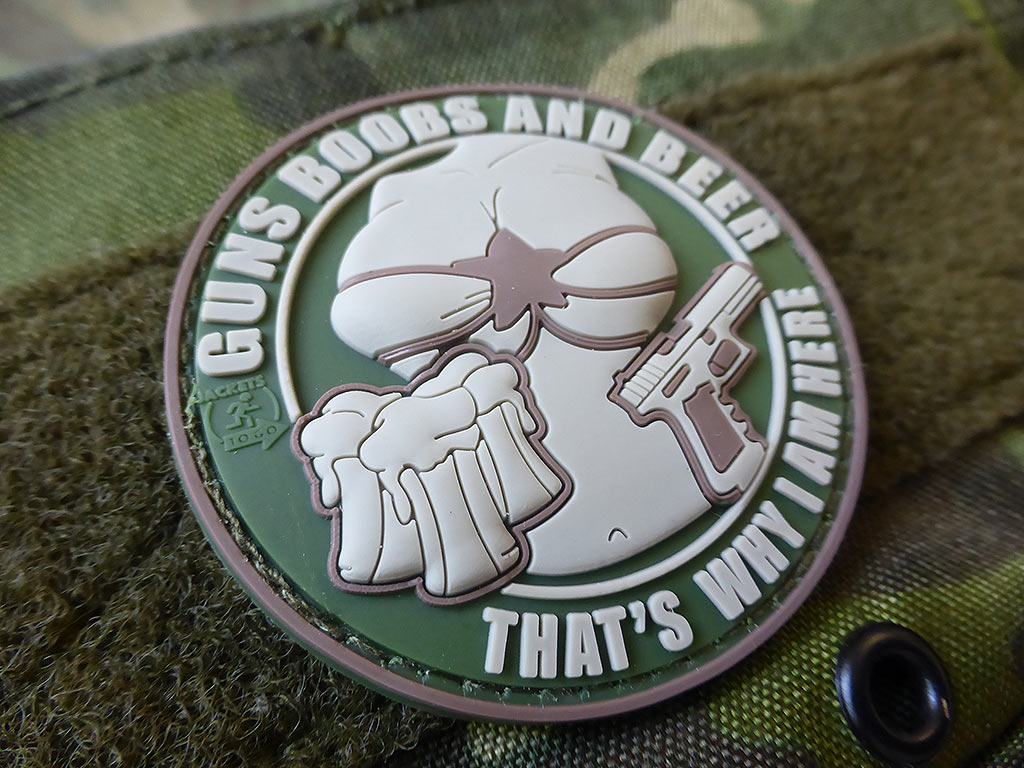 Guns Boobs and Beer Patch, multicam / 3D Rubber Patch