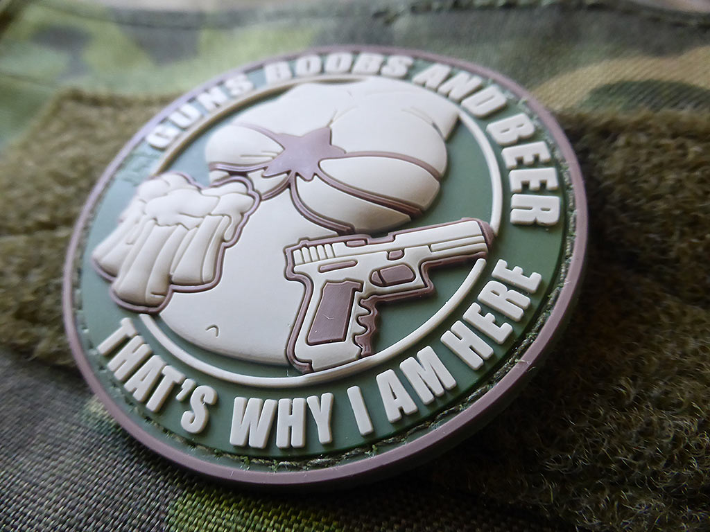 Guns Boobs and Beer Patch, multicam / 3D Rubber Patch