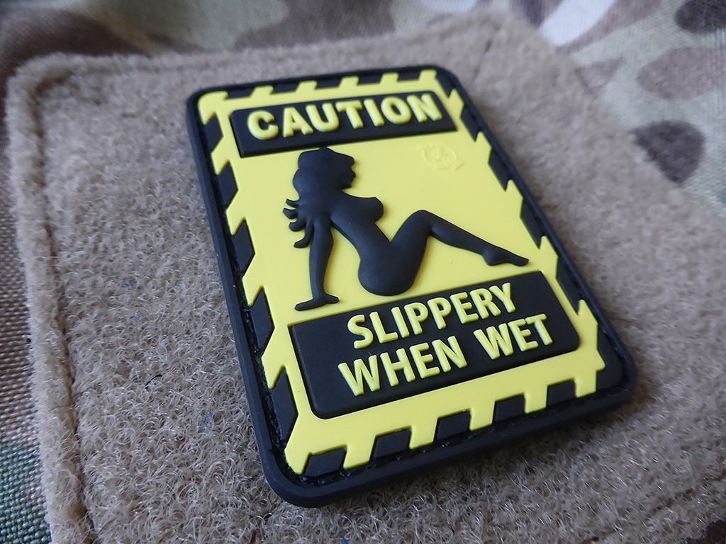 SLIPPERY WHEN WET Patch / 3D Rubber Patch - Patch Snatched