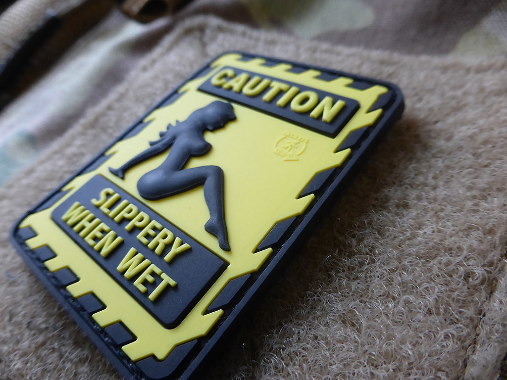 SLIPPERY WHEN WET Patch / 3D Rubber Patch - Patch Snatched