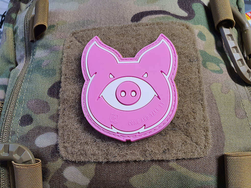 MonsterPig Patch, pink, 3D Rubber Patch - Patch Snatched