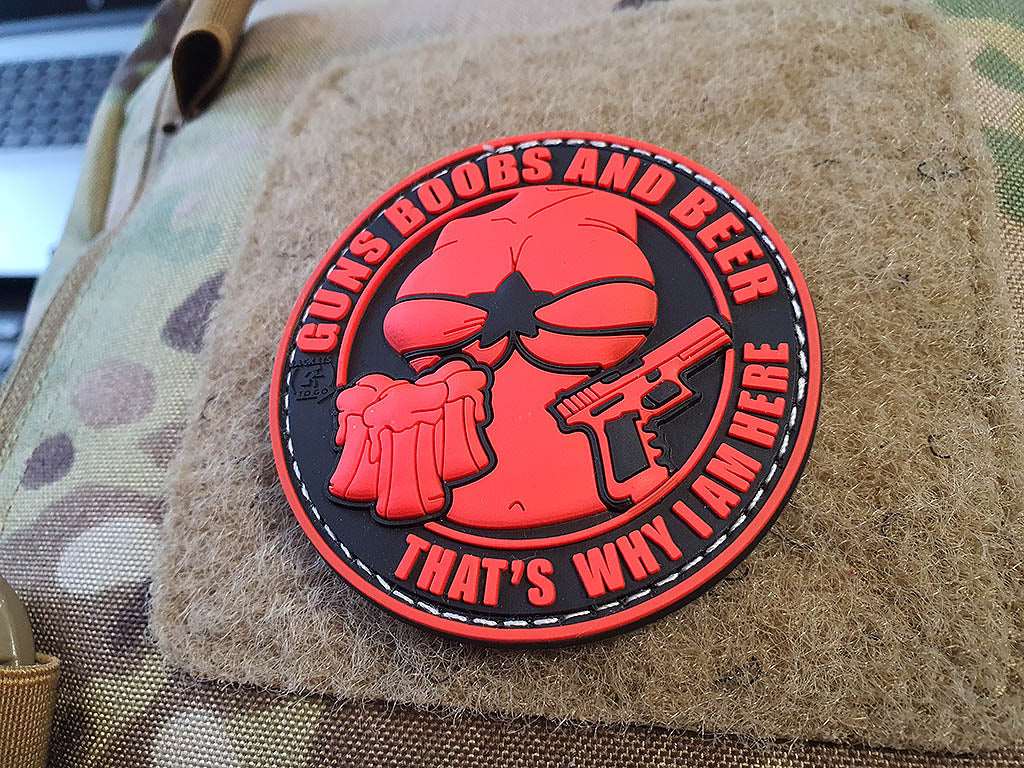 Guns Boobs and Beer Patch, blackmedic / 3D Rubber patch