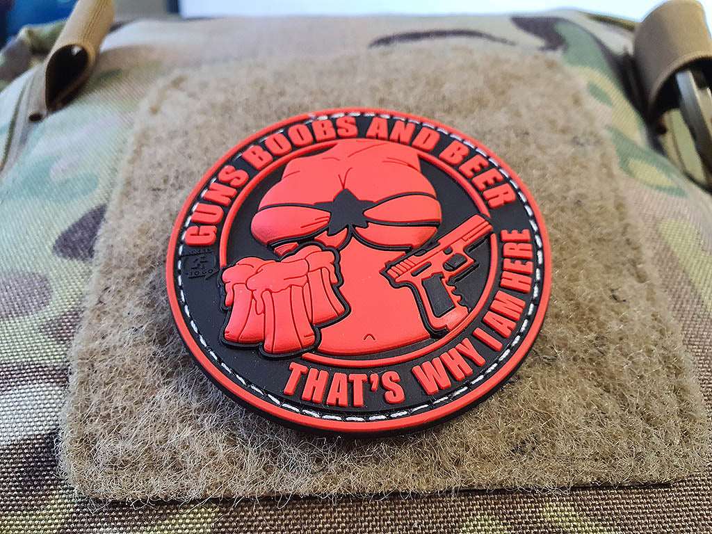 Guns Boobs and Beer Patch, blackmedic / 3D Rubber patch
