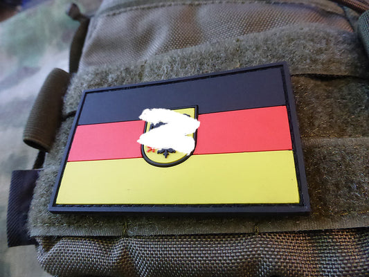 Deutschlandflagge - Patch mit Bundesadler, fullcolor / 3D Rubber Patch