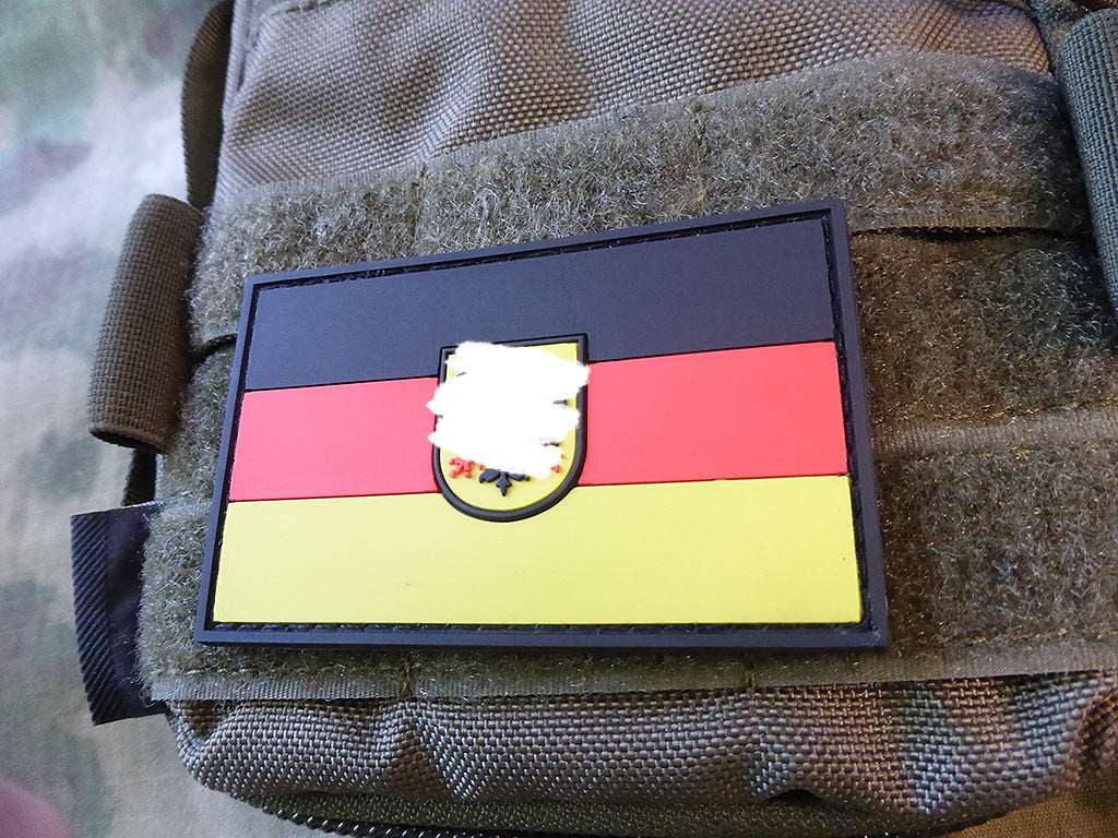 Deutschlandflagge - Patch mit Bundesadler, fullcolor / 3D Rubber Patch