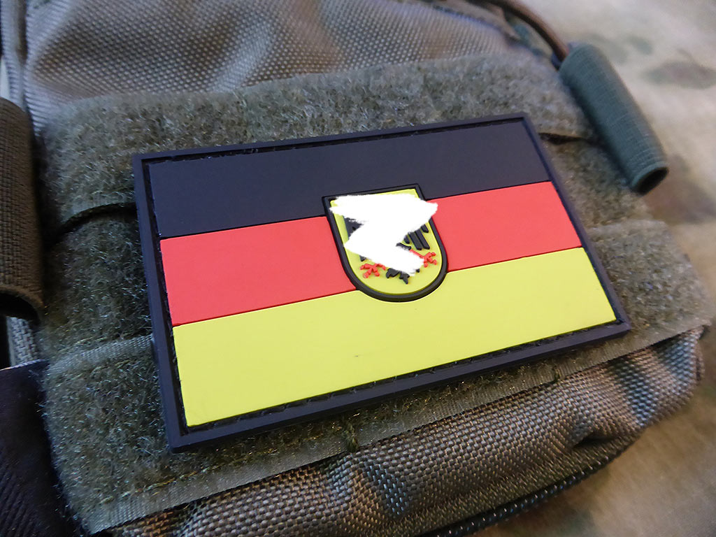 Deutschlandflagge - Patch mit Bundesadler, fullcolor / 3D Rubber Patch