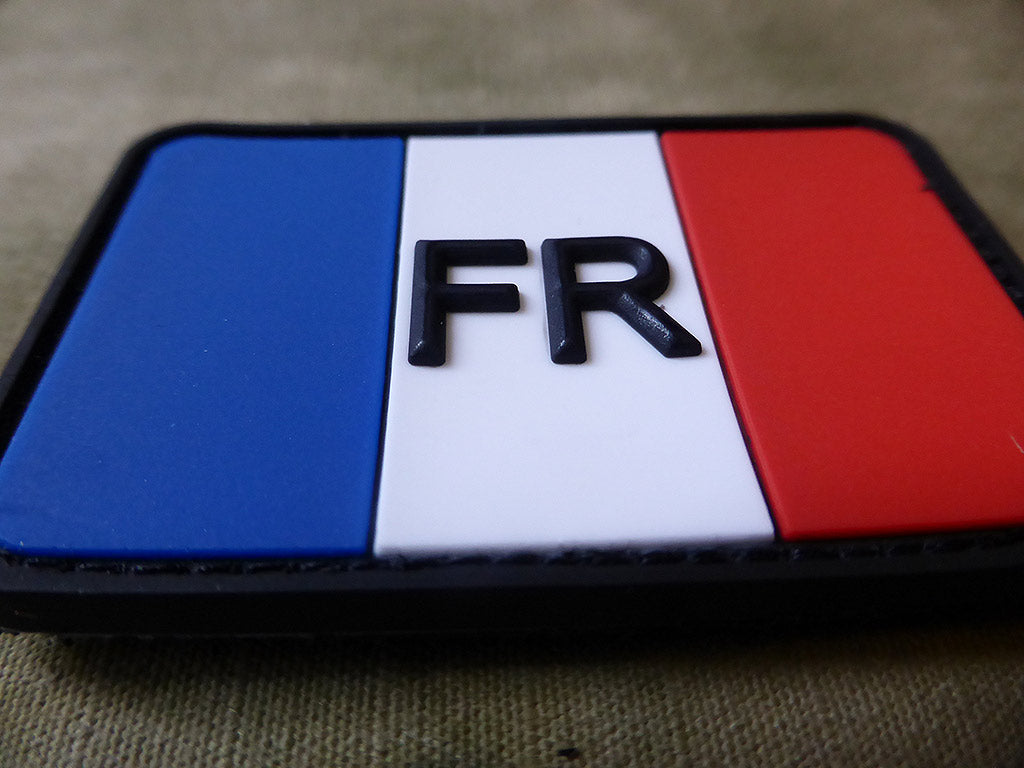 Frankreich Flagge - Patch, fullcolor / 3D Rubber patch