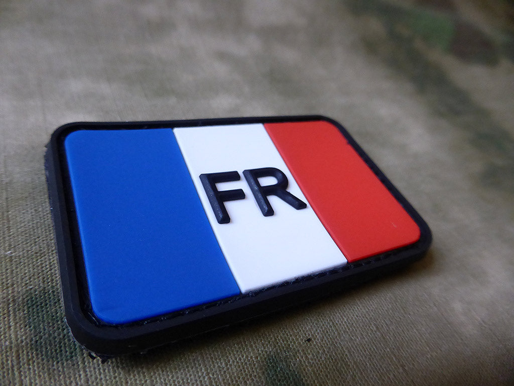 Frankreich Flagge - Patch, fullcolor / 3D Rubber patch
