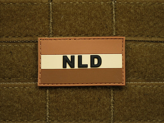 Netherlands Flag - Patch, Desert / 3D Rubber Patch