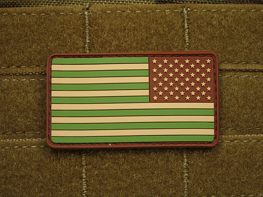 Drapeau USA inversé - Patch, Multicam / Patch en caoutchouc 3D