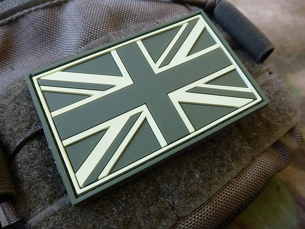 United Kingdom Flagge - Patch, Forest / 3D Rubber Patch