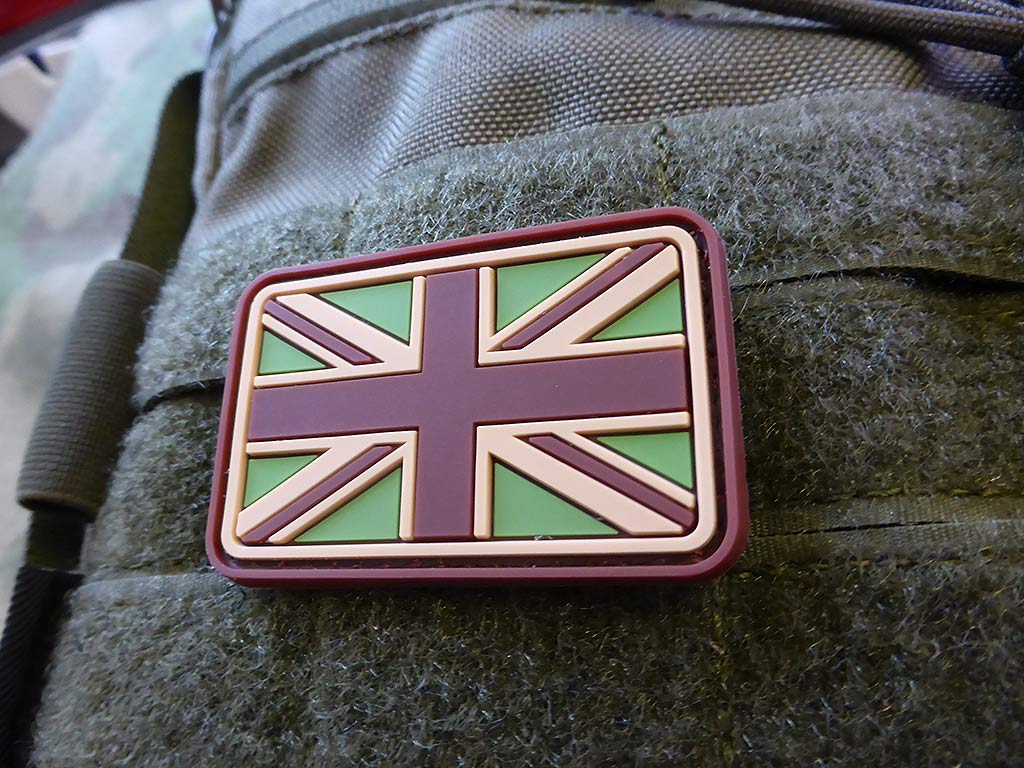 United Kingdom Flaggen Patch, Multicam / 3D Rubber Patch