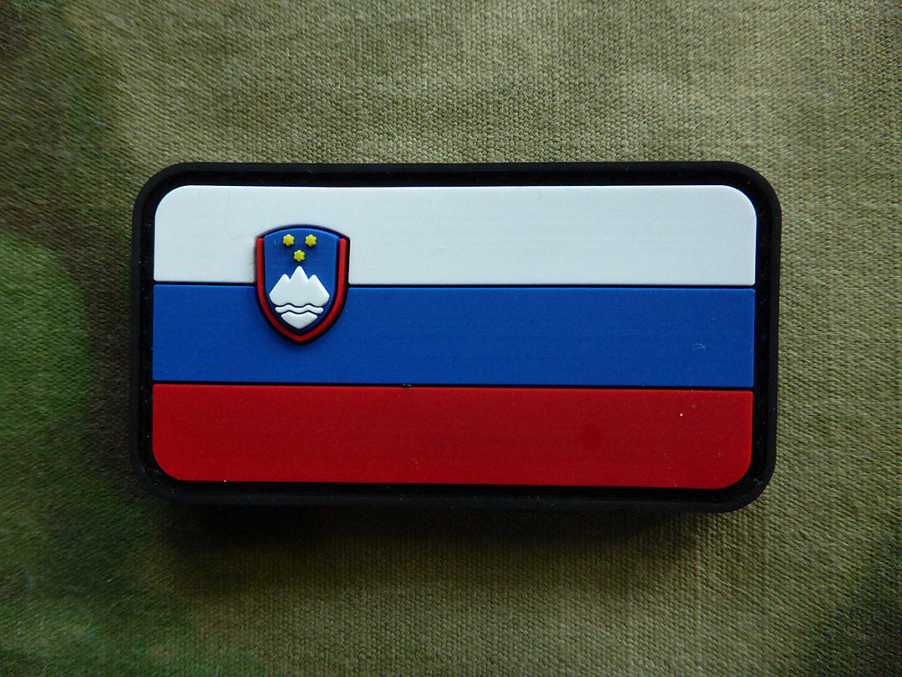 Patch drapeau slovène, patch en caoutchouc couleur/3D