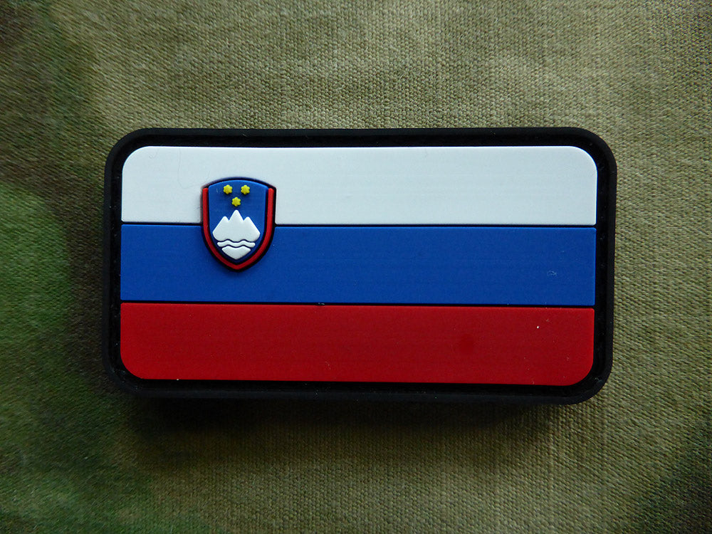 Slowenische Flagge Patch, Fullcolor / 3D Rubber patch