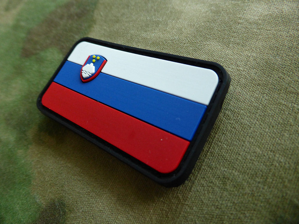 Patch drapeau slovène, patch en caoutchouc couleur/3D